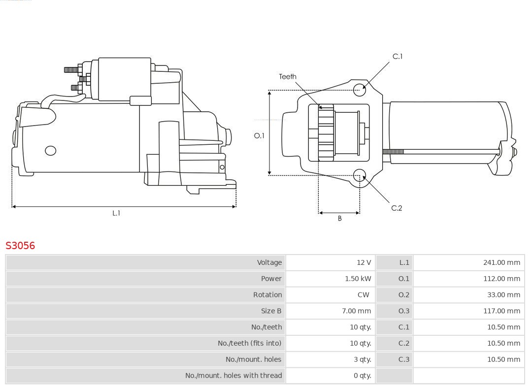 AUTOSTARTER S3056 Önindító