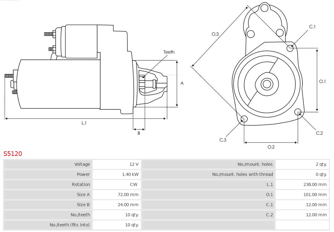 AUTOSTARTER S5120 Önindító