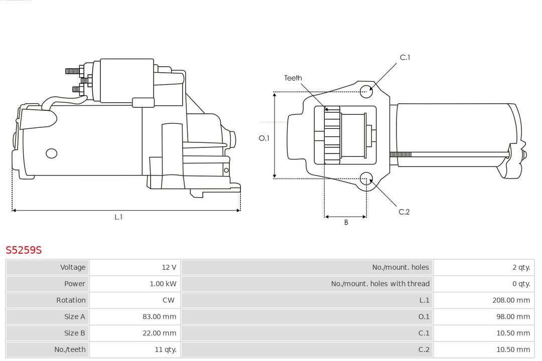 AUTOSTARTER S5259S ROZRUSZNIK