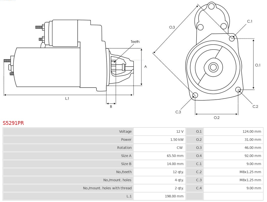 AUTOSTARTER 554 805 Alkatrész s5291pr