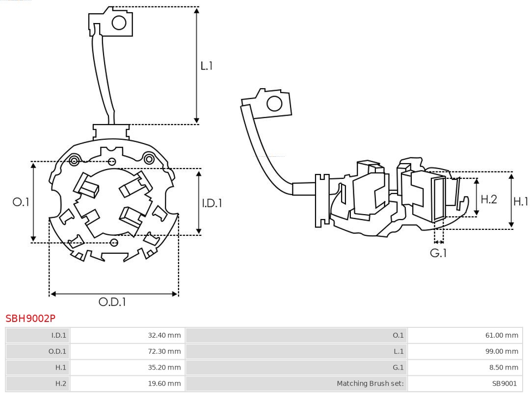 AUTOSTARTER SBH9002P SZCZOTKOTRZ. ROZRUSZNIKA