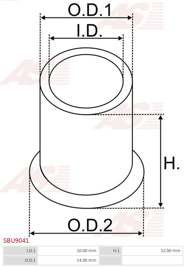 AUTOSTARTER ASTSBU9041 Önindító persely