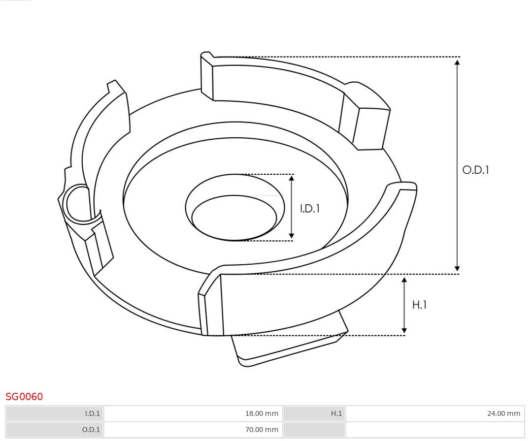 AUTOSTARTER SG0060 KOSZORÚS KERÉK, BOLYGÓMŰ (ÖNINDÍTÓ)