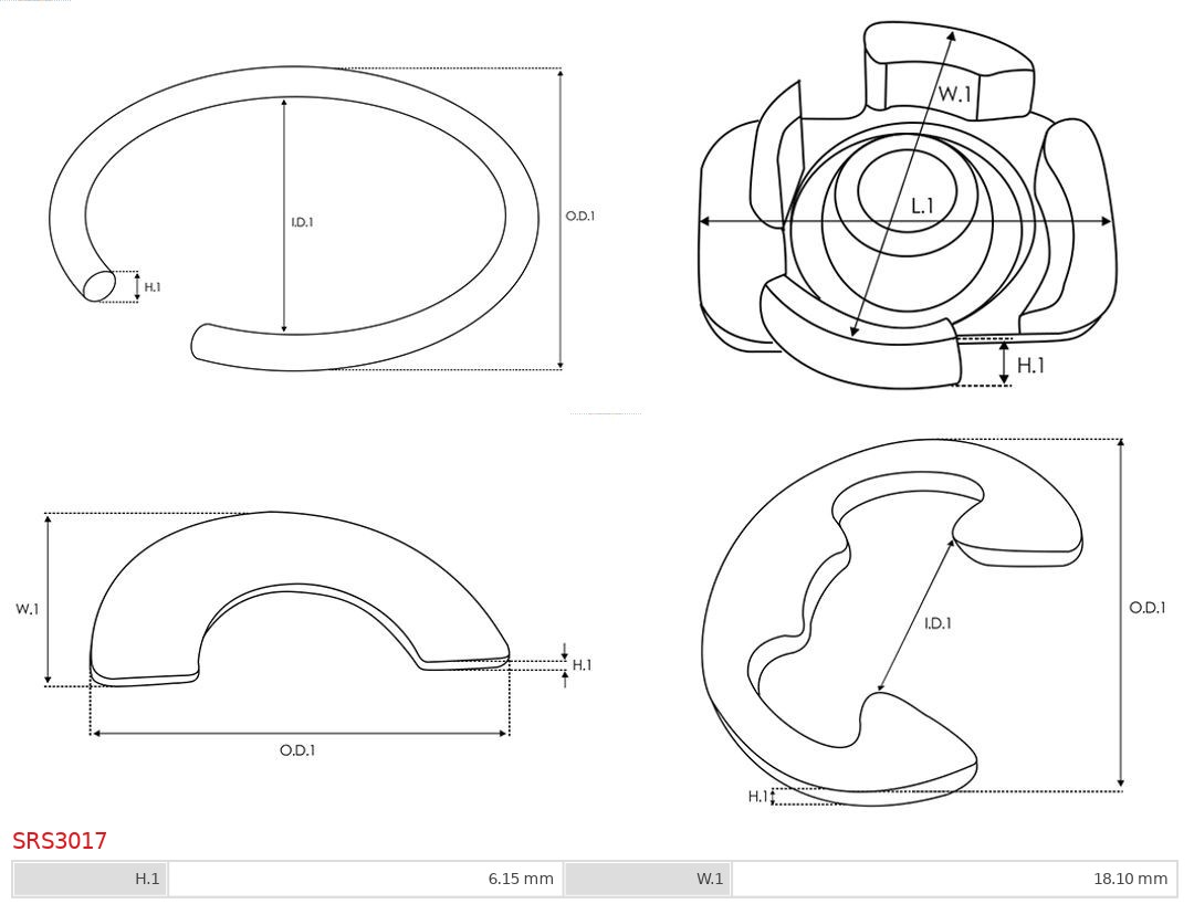AUTOSTARTER 534 858 SRS3017 # önindító javító kpl/valeo/