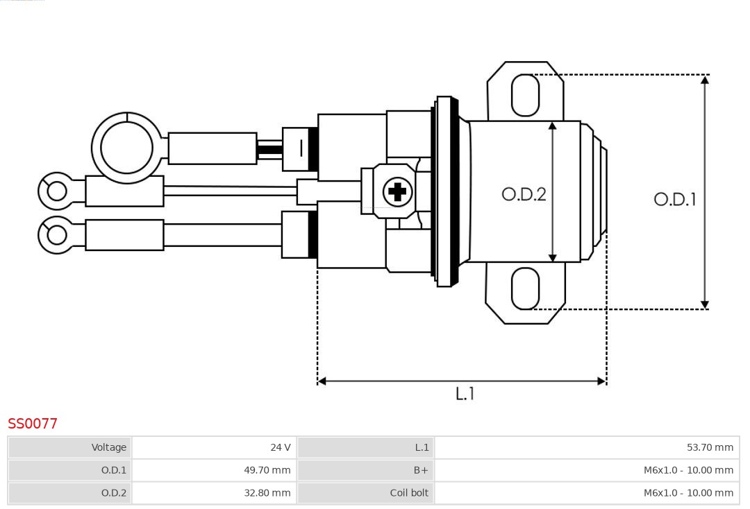 AUTOSTARTER ASTSS0077 Önindító mágneskapcsoló