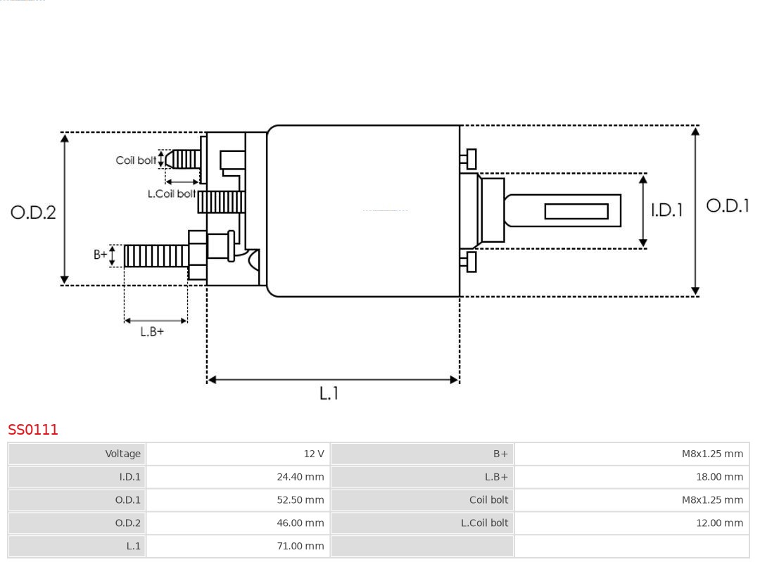 AUTOSTARTER SS0111 MÁGNESKAPCSOLÓ, ÖNINDÍTÓ