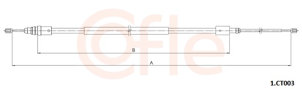 COFLE COF 1.CT003 Kézifék bowden, kézifék kötél