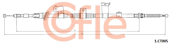COFLE COF 1.CT005 Kézifék bowden, kézifék kötél