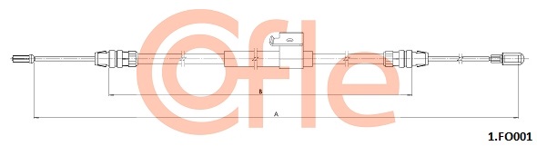 COFLE CFE1.FO001 huzal, rögzítőfék