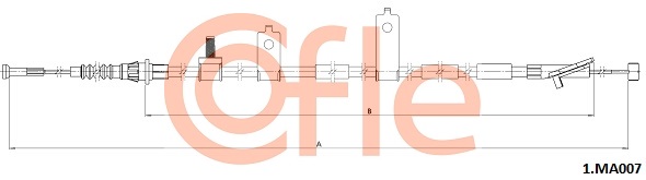 COFLE 259 396 1.MA007 - Kézifék bowden, kézifék kötél