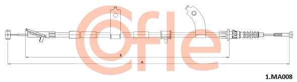 COFLE COF 1.MA008 Kézifék bowden, kézifék kötél
