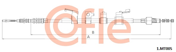 COFLE COF 1.MT005 Kézifék bowden, kézifék kötél