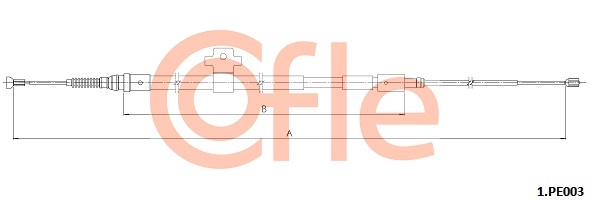 COFLE COF 1.PE003 Kézifék bowden, kézifék kötél