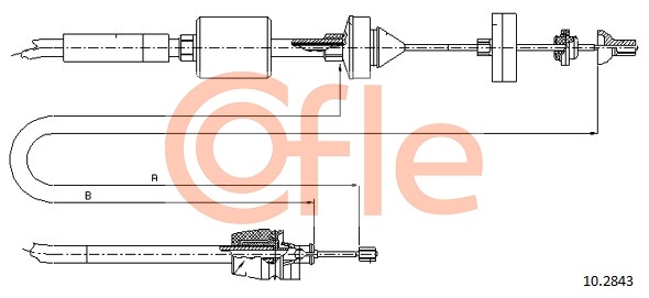 COFLE COF 10.2843 Kuplungkötél, kuplungbowden