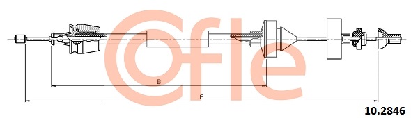 COFLE COF 10.2846 Kuplungkötél, kuplungbowden