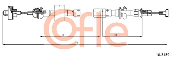 COFLE COF 10.3159 Kuplungkötél, kuplungbowden