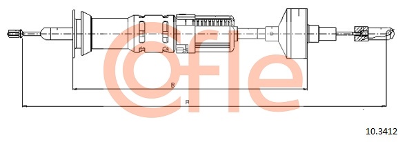 COFLE 1004031006 10.3412 CO - Huzal, kuplungmuködtetés
