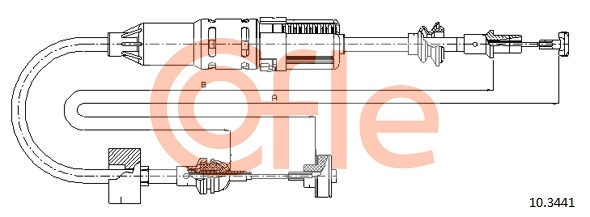 COFLE 10.3441 CO Kuplungkötél, kuplungbowden