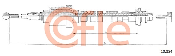 COFLE COF 10.384 Kuplungkötél, kuplungbowden