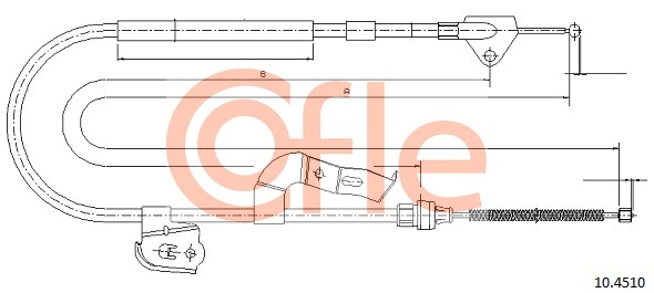 COFLE COF 10.4510 Kézifék bowden, kézifék kötél
