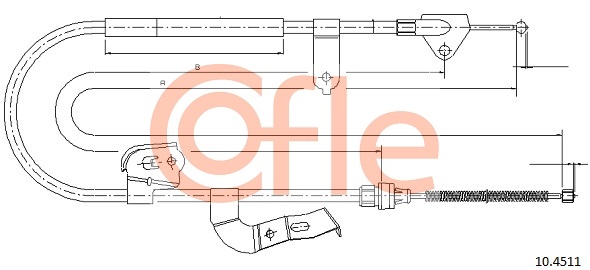 COFLE CFE10.4511 huzal, rögzítőfék