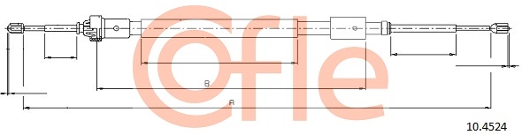 COFLE COF 10.4524 Kézifék bowden, kézifék kötél