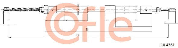 COFLE COF 10.4561 Kézifék bowden, kézifék kötél