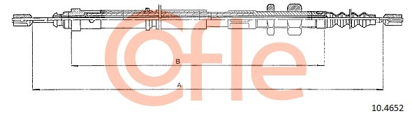 COFLE COF 10.4652 Kézifék bowden, kézifék kötél