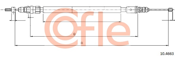 COFLE CFE10.4663 huzal, rögzítőfék