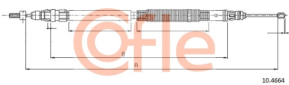 COFLE CFE10.4664 huzal, rögzítőfék