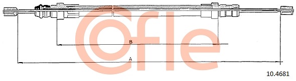 COFLE BV 10.4681 Kézifék bowden, kézifék kötél