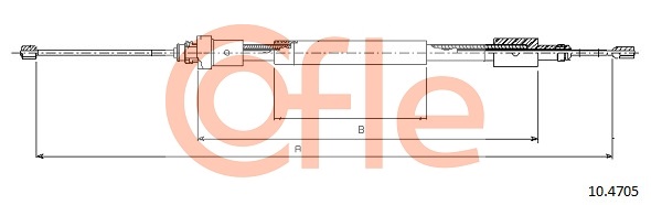 COFLE CFE10.4705 huzal, rögzítőfék