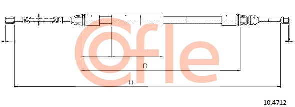 COFLE CFE10.4712 huzal, rögzítőfék