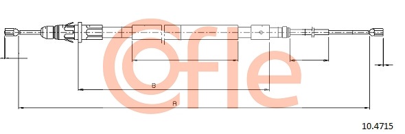 COFLE COF 10.4715 Kézifék bowden, kézifék kötél