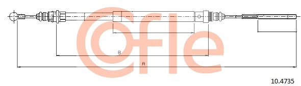 COFLE CFE10.4735 huzal, rögzítőfék