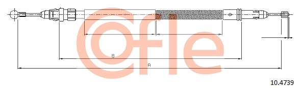 COFLE CFE10.4739 huzal, rögzítőfék