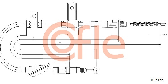 COFLE CFE10.5156 huzal, rögzítőfék