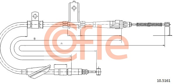 COFLE CFE10.5161 huzal, rögzítőfék