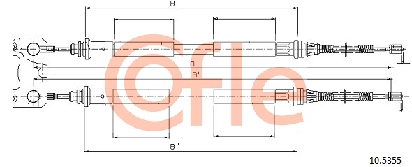 COFLE CFE10.5355 huzal, rögzítőfék