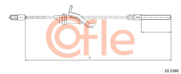 COFLE COF 10.5380 Kézifék bowden, kézifék kötél