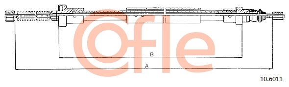 COFLE COF 10.6011 Kézifék bowden, kézifék kötél