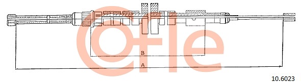 COFLE CFE10.6023 huzal, rögzítőfék