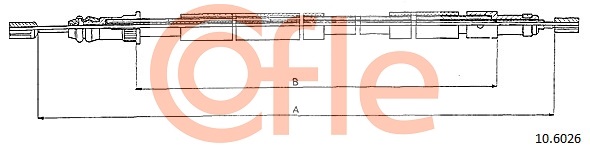 COFLE 10.6026 CO Kézifék bowden, kézifék kötél