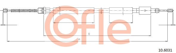 COFLE CFE10.6031 huzal, rögzítőfék