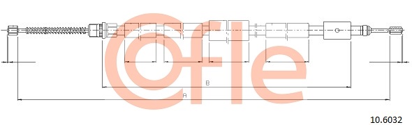 COFLE 10.6032 CO Kézifék bowden, kézifék kötél