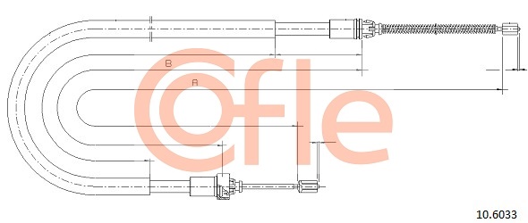 COFLE CFE10.6033 huzal, rögzítőfék