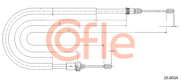 COFLE COF 10.6034 Kézifék bowden, kézifék kötél