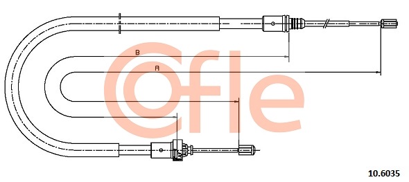 COFLE CFE10.6035 huzal, rögzítőfék