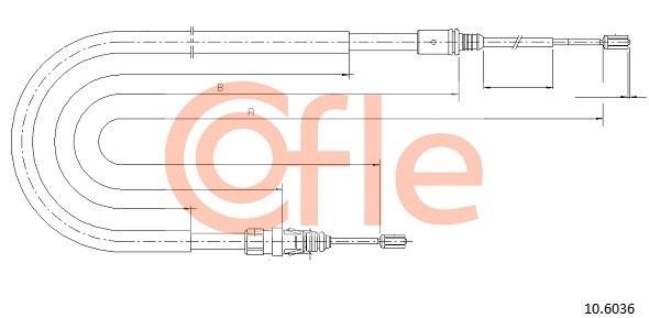 COFLE CFE10.6036 huzal, rögzítőfék