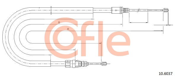 COFLE CFE10.6037 huzal, rögzítőfék